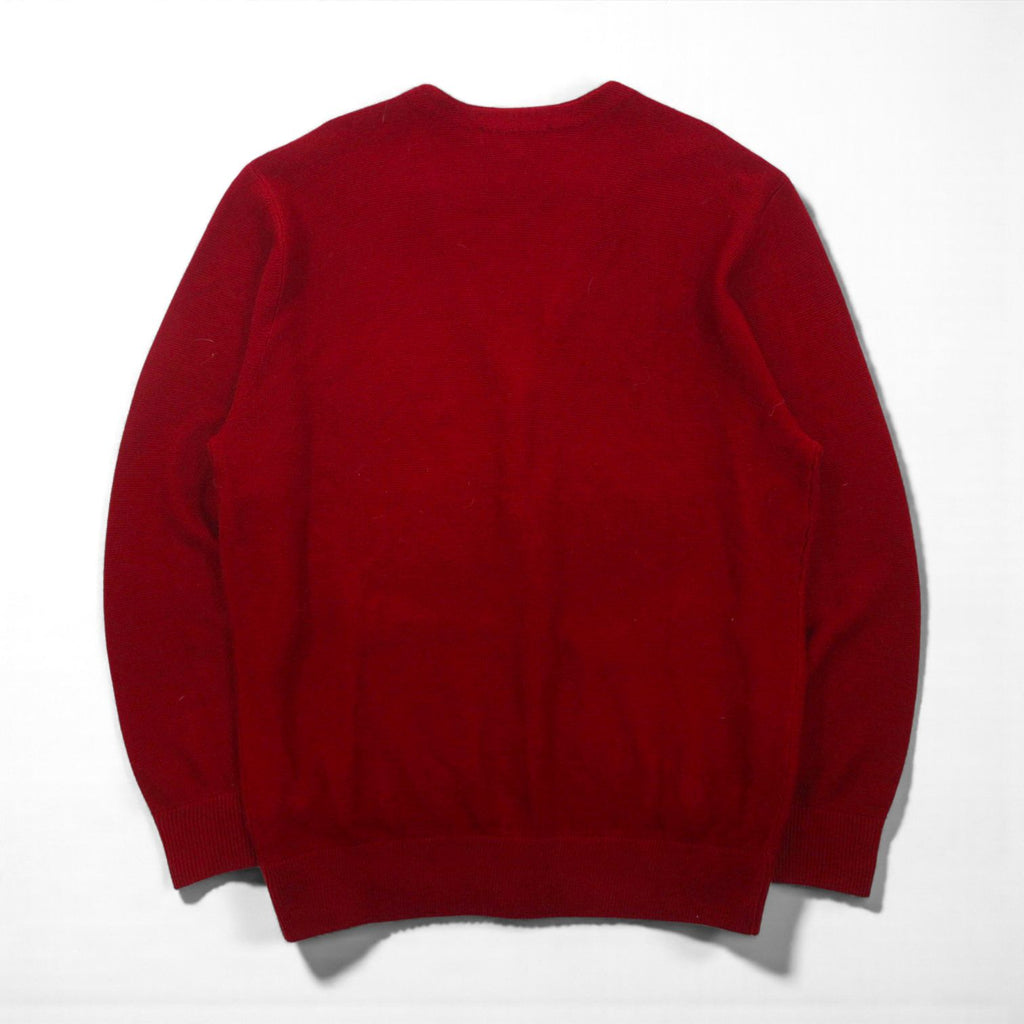 Vintage Knit Cardigan ニット カーディガン L レッド アクリル Vネック Cypress Links SPORTSWEAR