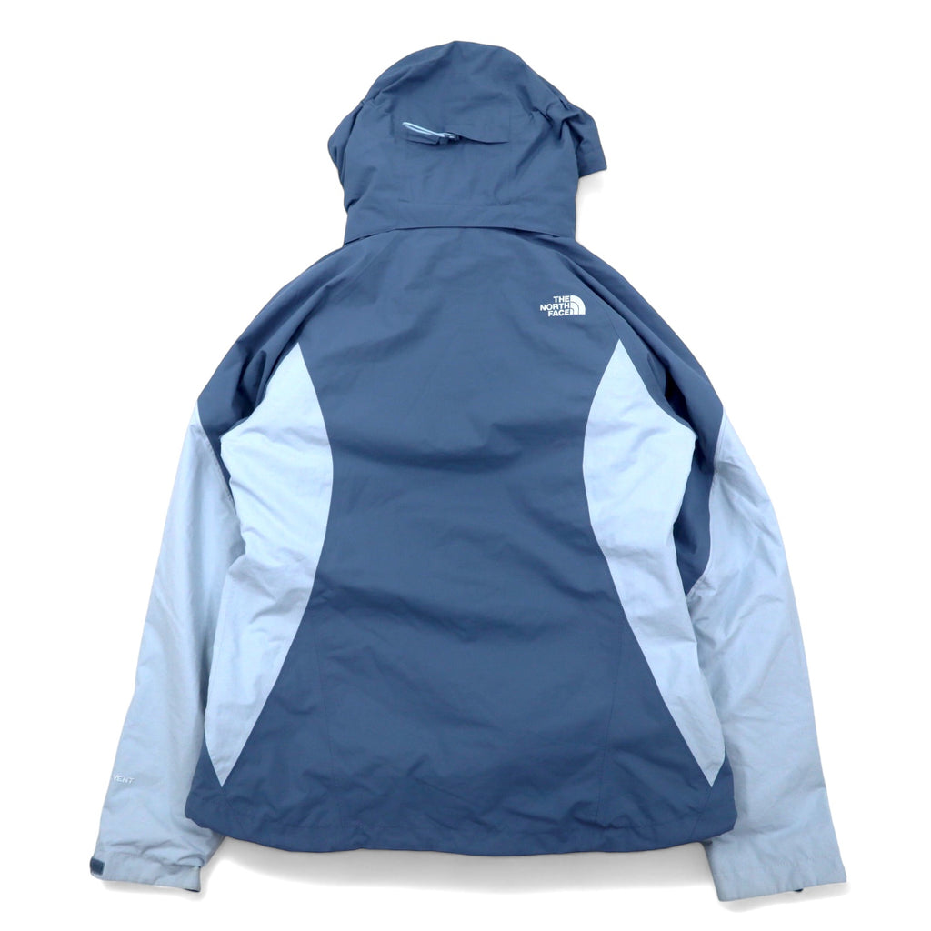 THE NORTH FACE 3WAY Mountain Parka M Blue Nylon HYVENT Waterproof Breathable Fleece Liner Detachable Hood US Standard