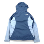 THE NORTH FACE 3WAY Mountain Parka M Blue Nylon HYVENT Waterproof Breathable Fleece Liner Detachable Hood US Standard
