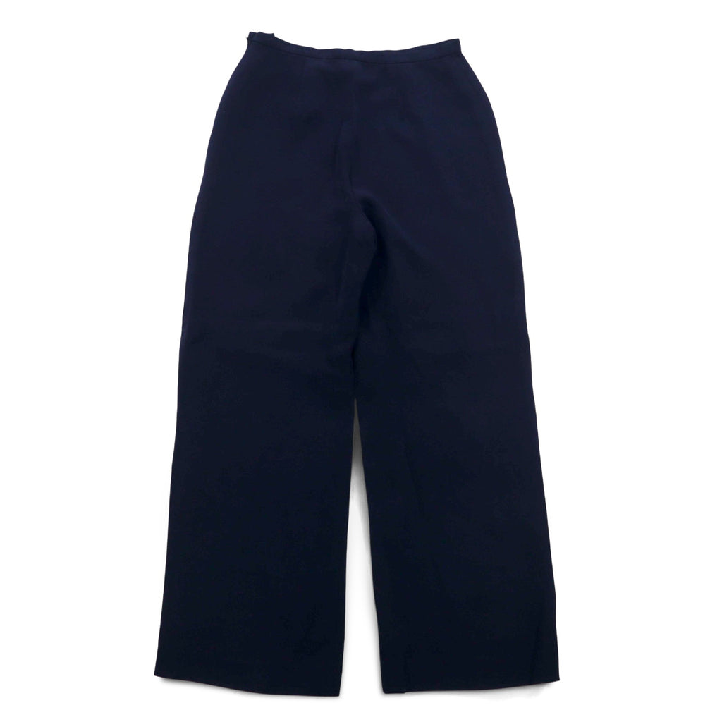 Burberrys 90s Wide Slacks Pants, Medium, Navy, Rayon