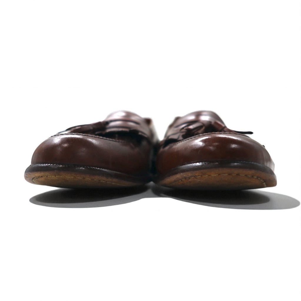 mezlan Spanish-made Quilted Tassel Loafers, Size 28cm, Brown Leather, SANTANDER
