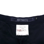 Burberrys 90s Wide Slacks Pants, Medium, Navy, Rayon
