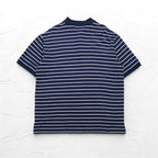 POLO RALPH LAUREN Striped Polo Shirt XL Navy Cotton Small Pony Embroidery