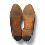 mezlan Spanish-made Quilted Tassel Loafers, Size 28cm, Brown Leather, SANTANDER
