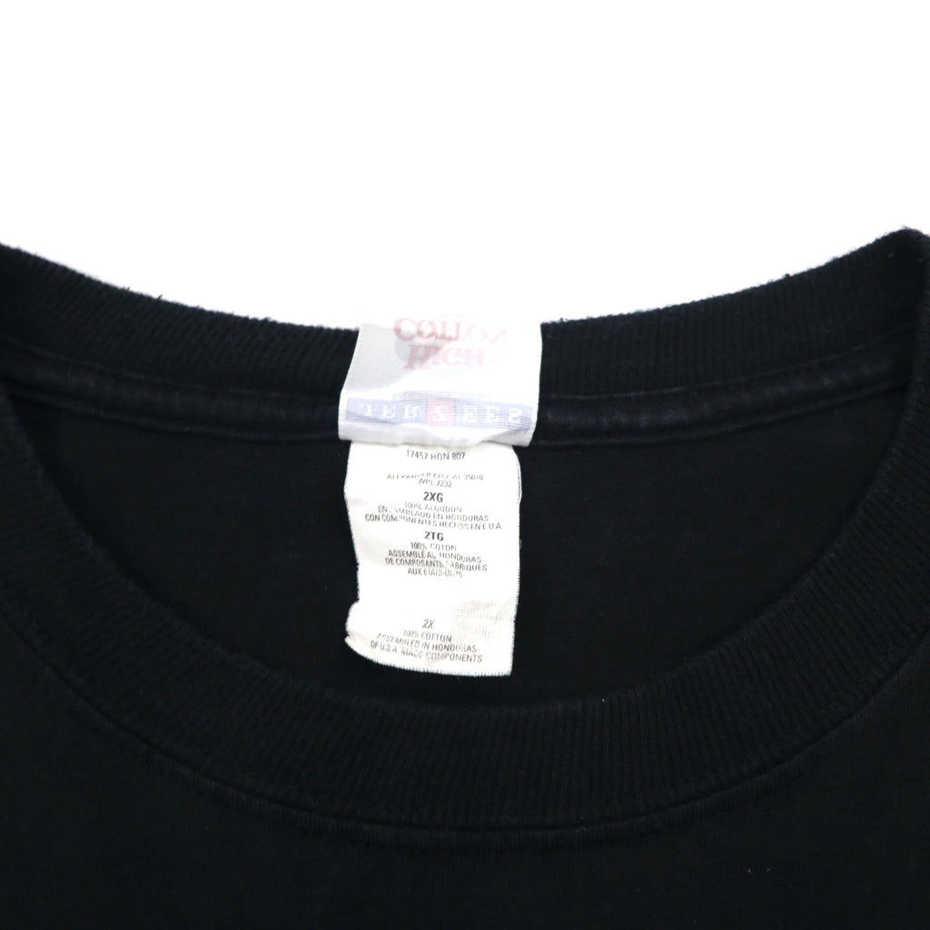 JERZEES ヘビーウェイト 3段プリント カレッジ Tシャツ 2XL ブラック ナンバリング NEWPORT COACHS ビッグサイズ ホンジュラス製