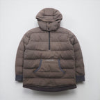 KITH × NANO UNIVERSE × 西川ダウン NAKAMEGURO QUARTER-ZIP PULLOVER CINDER プルオーバー ダウンジャケット S カンガルーポケット アノラック パーカー KH1080