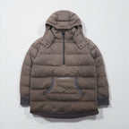 KITH × NANO UNIVERSE × 西川ダウン NAKAMEGURO QUARTER-ZIP PULLOVER CINDER プルオーバー ダウンジャケット S カンガルーポケット アノラック パーカー KH1080