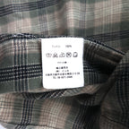 Sunday Works USA Made Gown Coat S Khaki Check Cotton UNION MADE