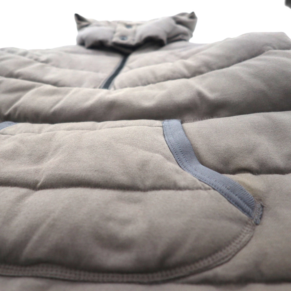 KITH × NANO UNIVERSE × 西川ダウン NAKAMEGURO QUARTER-ZIP PULLOVER CINDER プルオーバー ダウンジャケット S カンガルーポケット アノラック パーカー KH1080
