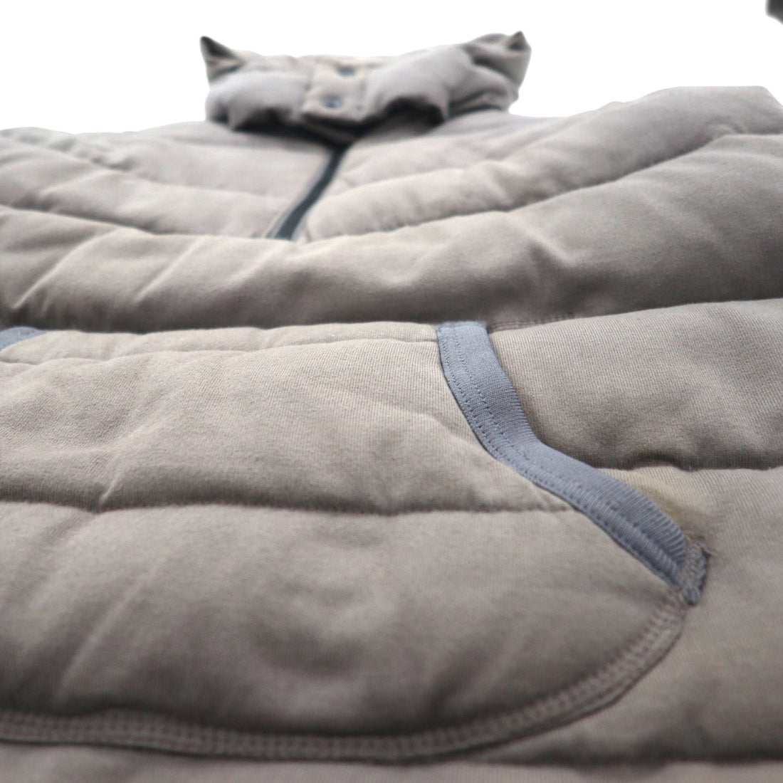 KITH × NANO UNIVERSE × 西川ダウン NAKAMEGURO QUARTER-ZIP PULLOVER CINDER プルオーバー ダウンジャケット S カンガルーポケット アノラック パーカー KH1080