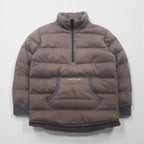 KITH × NANO UNIVERSE × 西川ダウン NAKAMEGURO QUARTER-ZIP PULLOVER CINDER プルオーバー ダウンジャケット S カンガルーポケット アノラック パーカー KH1080