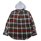 Sunday Works USA製 フード付き チェックシャツ XL レッド グリーン UNION MADE