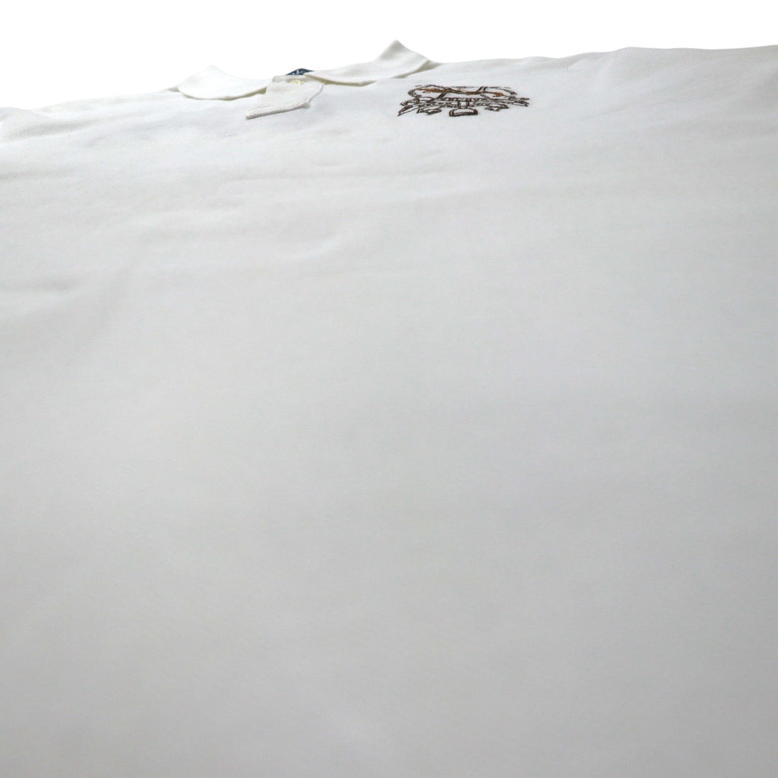 Polo by Ralph Lauren 90s Polo Shirt, XL, White Cotton, Pique, Polo Player, Back Logo Embroidery