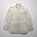 90s Vintage Linen Shirt, XL, Beige, Chest Pocket, Tommy Bahama