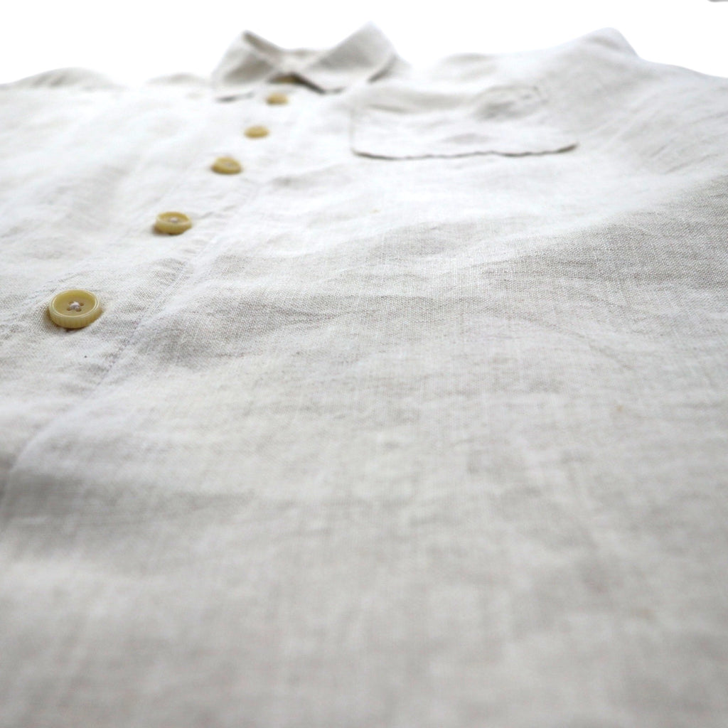 90s Vintage Linen Shirt, XL, Beige, Chest Pocket, Tommy Bahama