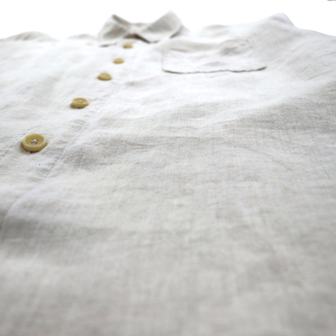 90s Vintage Linen Shirt, XL, Beige, Chest Pocket, Tommy Bahama