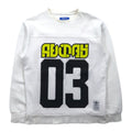 adidas originals ナンバリング プリント スウェット XS ホワイト メッシュ切り替え WINTER CREW SWEATSHIRT BS2626