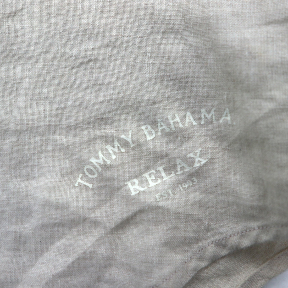 90s Vintage Linen Shirt, XL, Beige, Chest Pocket, Tommy Bahama