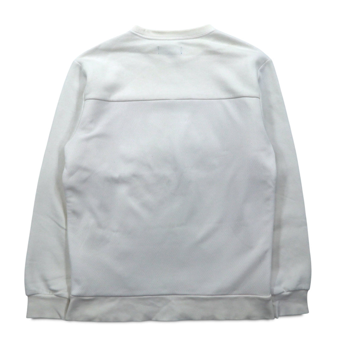adidas originals ナンバリング プリント スウェット XS ホワイト メッシュ切り替え WINTER CREW SWEATSHIRT BS2626