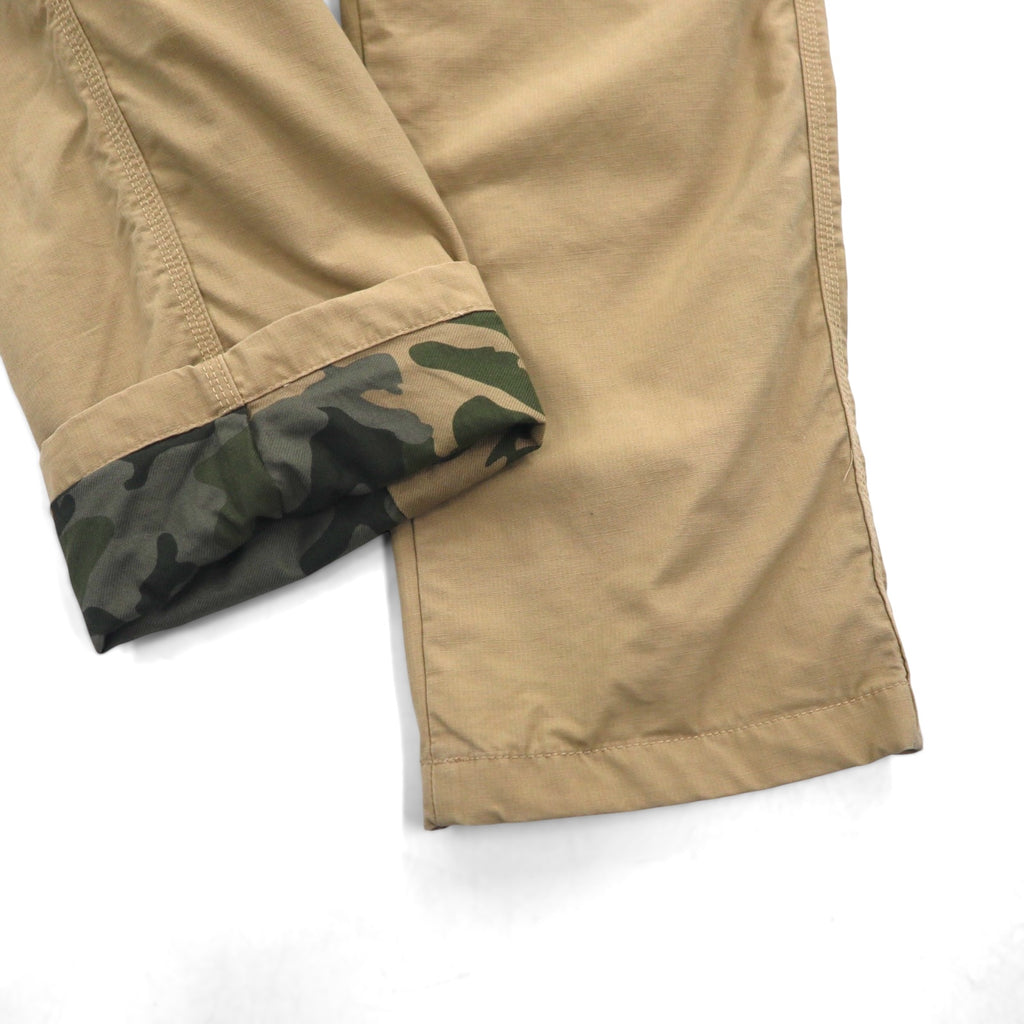 LLBean Outdoor Cargo Pants, Size M, Beige, Cotton, Natural Fit, Camouflage Lining, 505908
