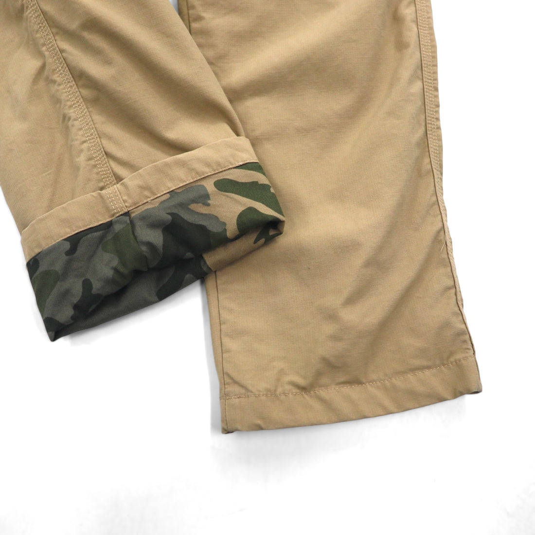 LLBean Outdoor Cargo Pants, Size M, Beige, Cotton, Natural Fit, Camouflage Lining, 505908