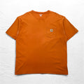 Carhartt Pocket T-Shirt, Pocket T, XL, Orange, Cotton, Honduras Match