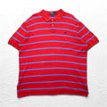 Polo by Ralph Lauren ボーダー ポロシャツ XXL ピンク コットン スモールポニー刺繍 スリランカ製