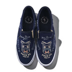 POLO RALPH LAUREN THOMPSON III-NE Slip-On Sneakers, Size 27cm, Navy Canvas with Embroidered Emblem