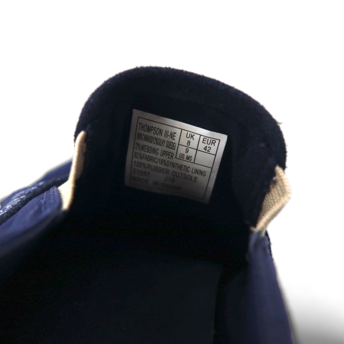 POLO RALPH LAUREN THOMPSON III-NE Slip-On Sneakers, Size 27cm, Navy Canvas with Embroidered Emblem