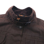 Barbour イギリス製 Utility Mac ユーティリティマック オイルドジャケット XL ブラウン 襟コーデュロイ ベルト付き L1502