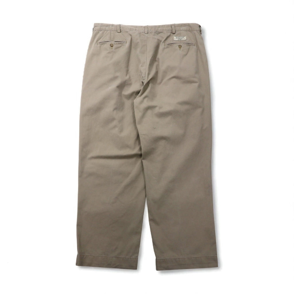 Polo by Ralph Lauren 90年代 ポロチノ ANDREW PANT 2タック ワイド チノパンツ L ベージュ