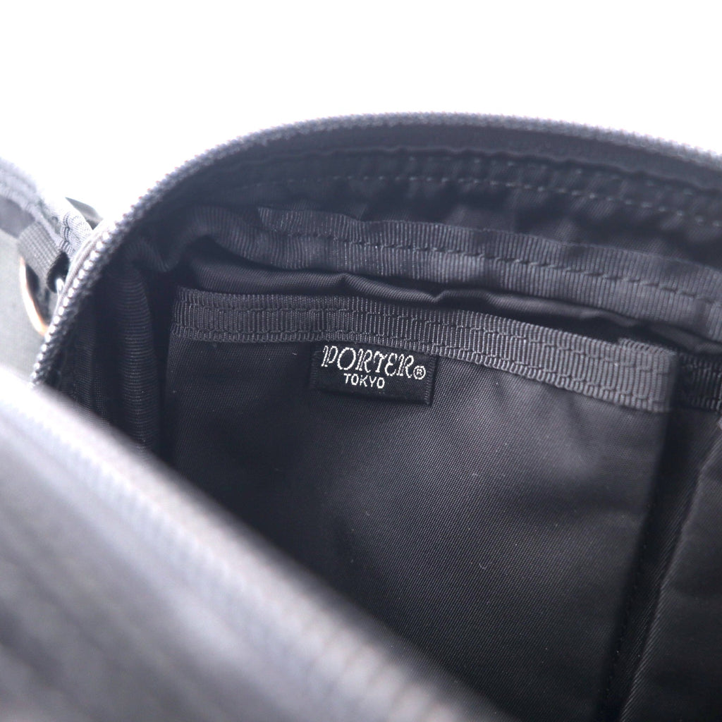 PORTER ブラックパターン ウエストバッグ ボディバッグ ブラック ナイロン ロゴ総柄 日本製