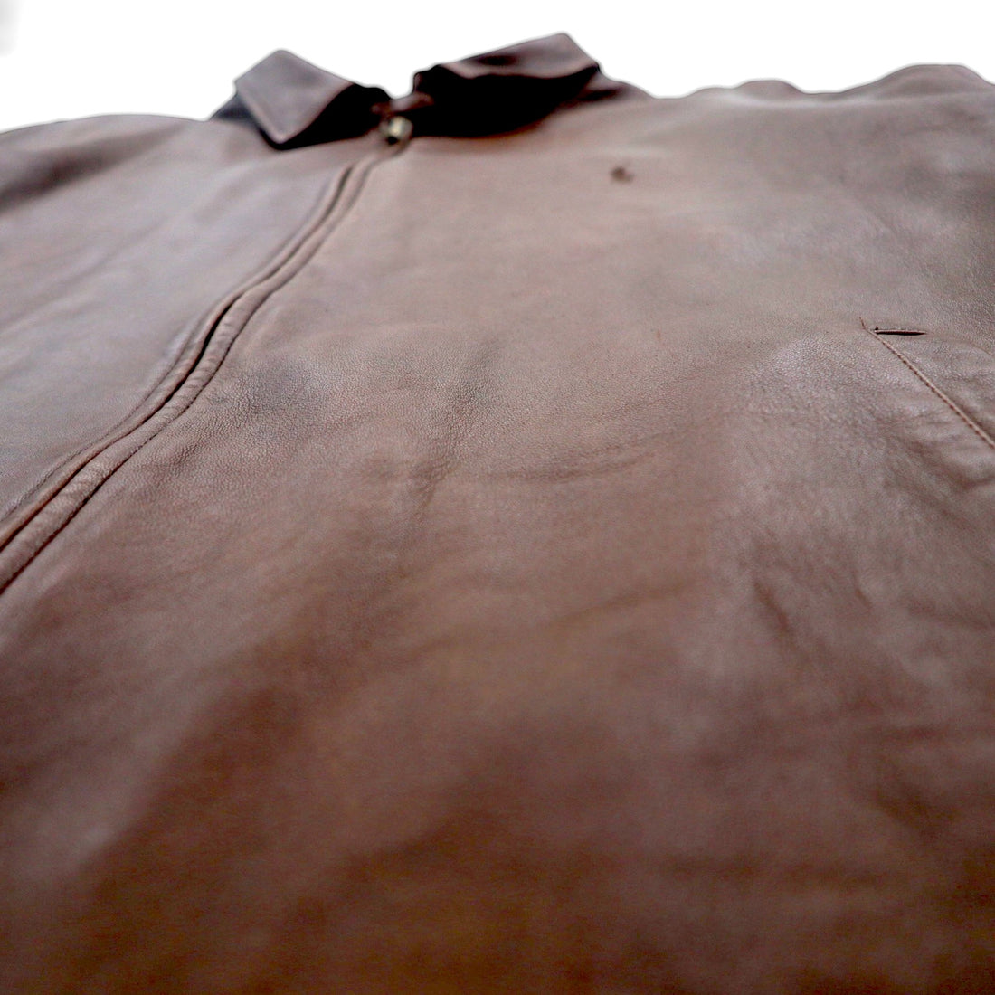 Polo Ralph Lauren 90s Leather Jacket, Swing Top, Size 2XL, Small Pony Embroidery, Zip-Up Harrington