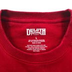 DULUTH TRADING CO. Reverse Weave Sweatshirt L Red Heavyweight Fleece Lining Side Pockets