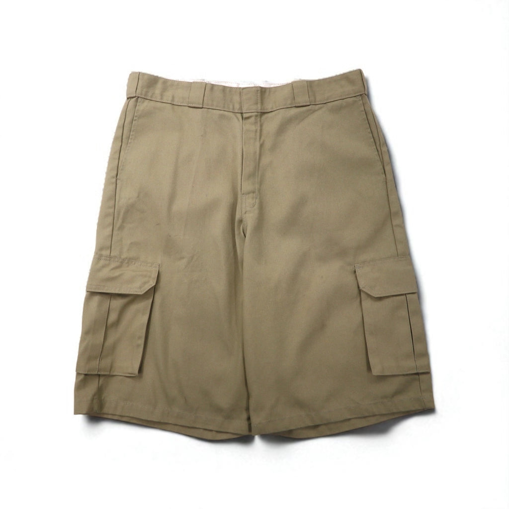 Dickies Loose Fit Baggy Short Cargo Pants, XL, Beige, Polyester and Cotton, Below the Knee