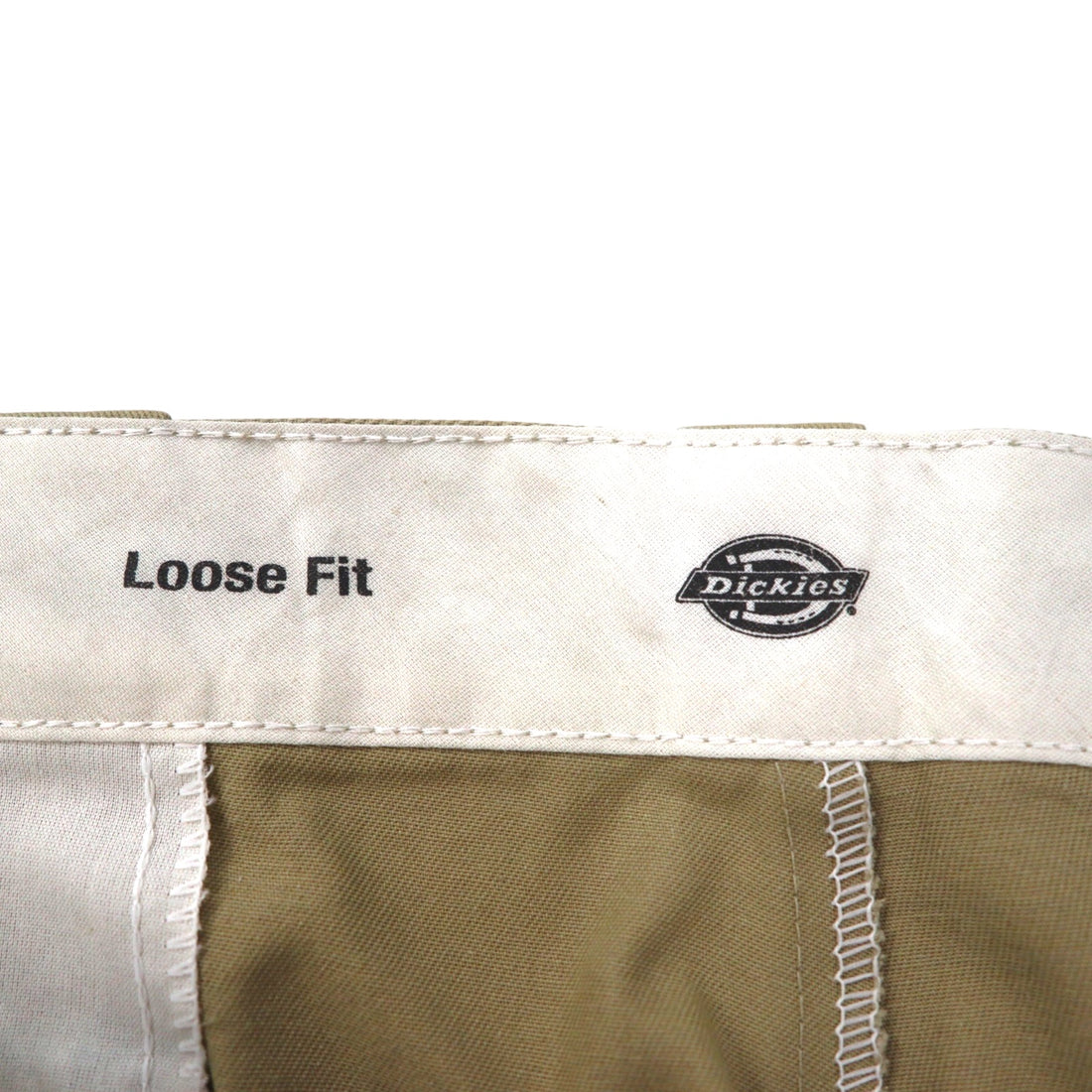 Dickies Loose Fit Baggy Short Cargo Pants, XL, Beige, Polyester and Cotton, Below the Knee