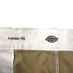 Dickies Loose Fit Baggy Short Cargo Pants, XL, Beige, Polyester and Cotton, Below the Knee