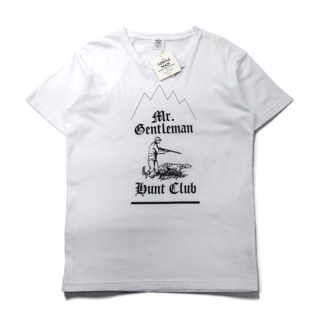 Mr. GENTLEMAN Tシャツ M ホワイト コットン HUNTING MOUNTAIN TEE 未使用品