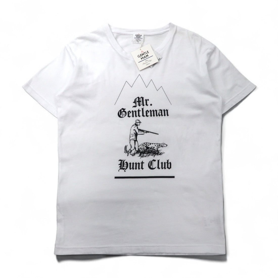Mr. GENTLEMAN Tシャツ M ホワイト コットン HUNTING MOUNTAIN TEE 未使用品