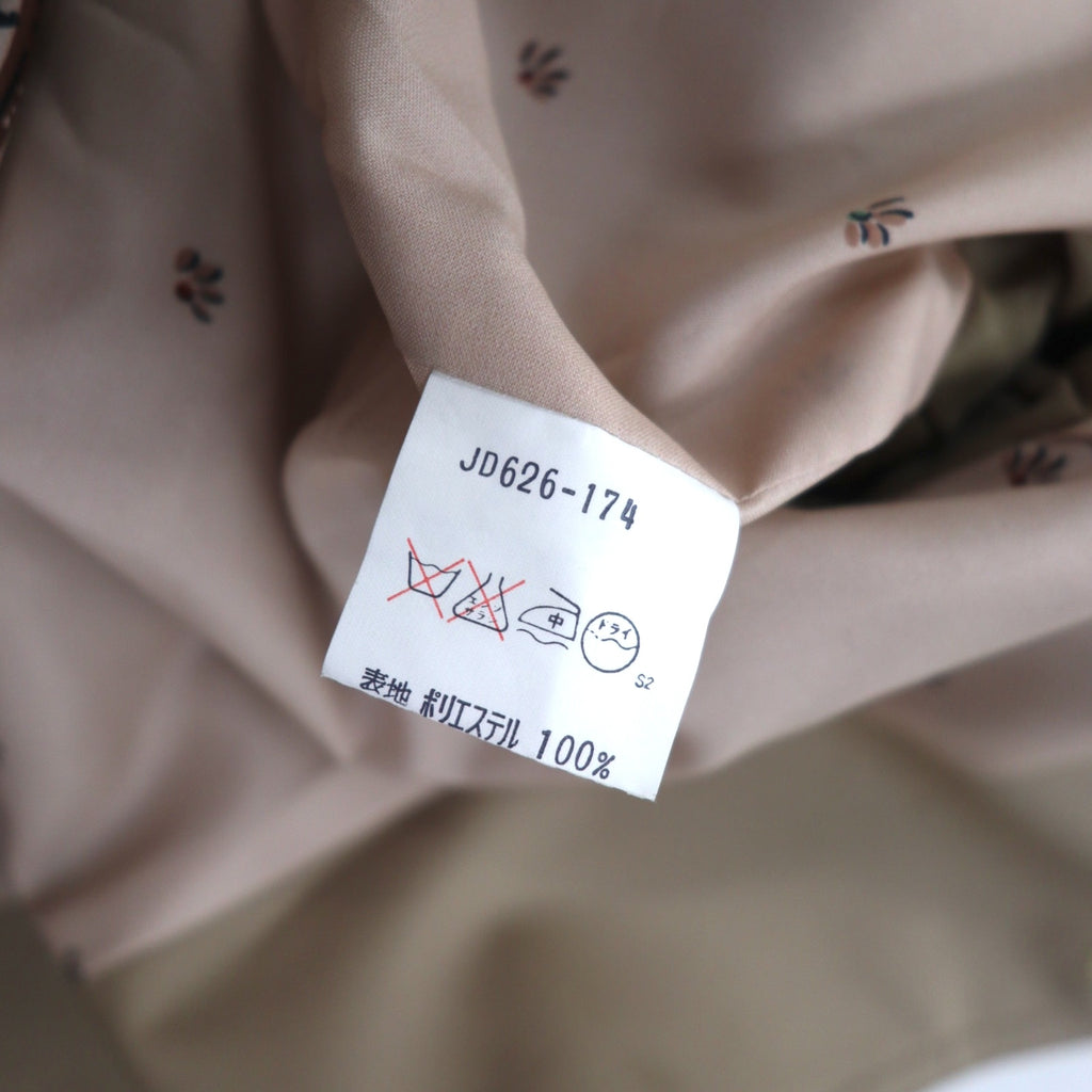 BLUE FLAG (SANYO) Stand collar trench coat L Beige Polyester Belted Made in Japan