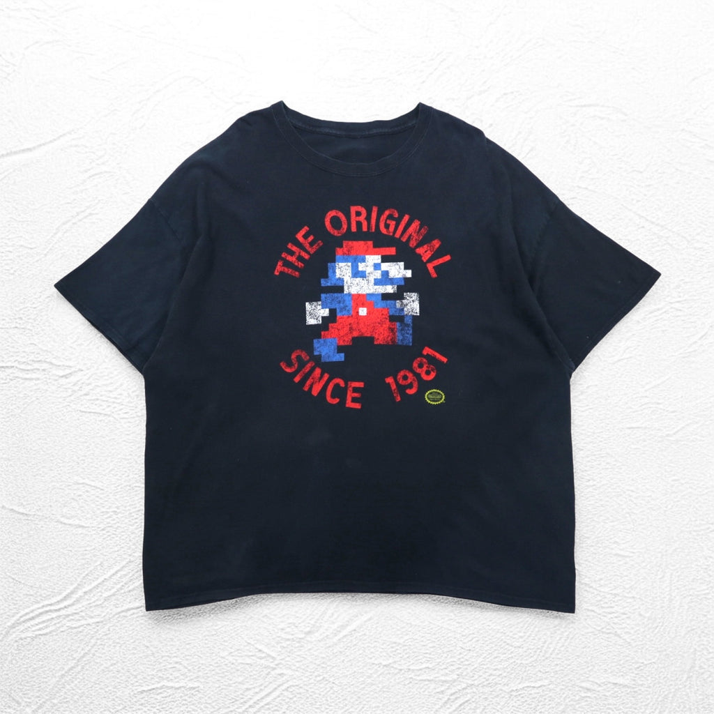 Nintendo Official THE ORIGINAL SINCE 1981 T-shirt 2XL Black Super Mario Character Print