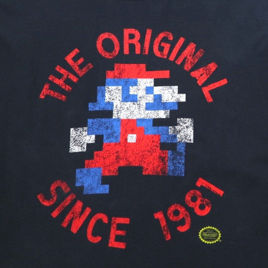 Nintendo Official THE ORIGINAL SINCE 1981 T-shirt 2XL Black Super Mario Character Print