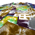 Vintage 90s Japan Made Retro Shirt ATTRAIT Retro All-over Print Polyester Shirt M Multicolor Art