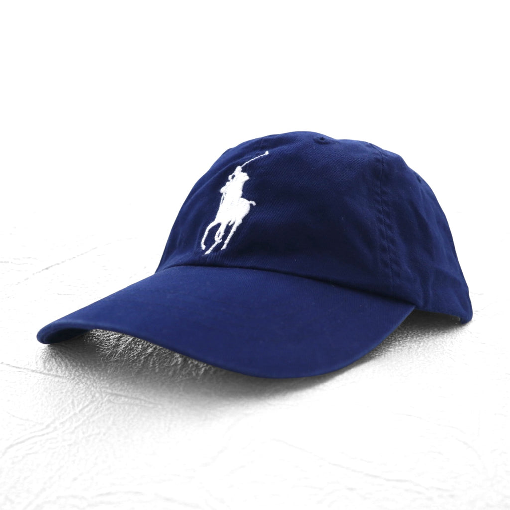 POLO RALPH LAUREN Big Pony 6 Panel Cap FREE Belt Navy Cotton