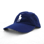 POLO RALPH LAUREN Big Pony 6 Panel Cap FREE Belt Navy Cotton
