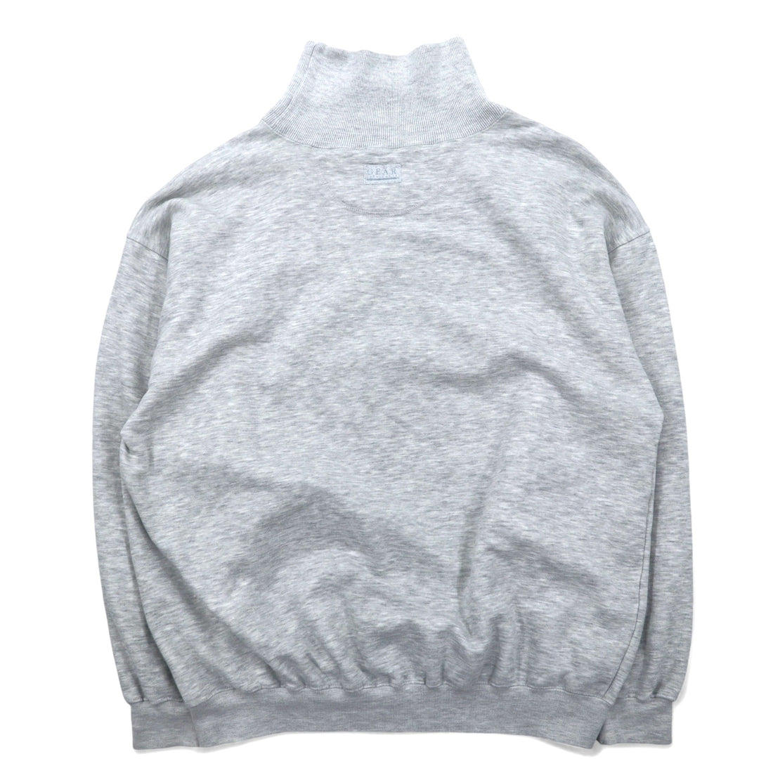 90s GEAR FOR SPORTS High Neck Sweatshirt L Grey Cotton Print Fighter JOINT ENDEAVOR