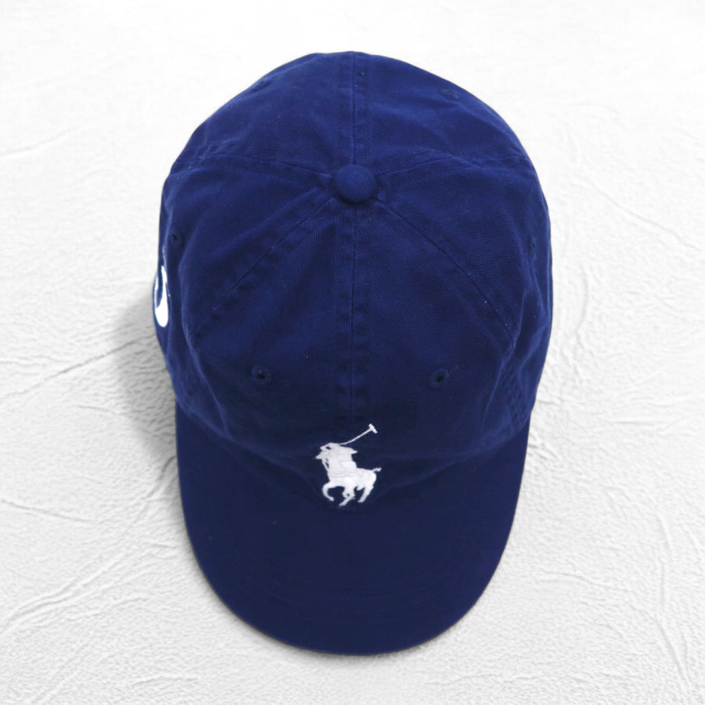 POLO RALPH LAUREN Big Pony 6 Panel Cap FREE Belt Navy Cotton