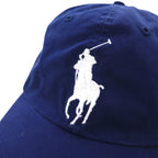 POLO RALPH LAUREN Big Pony 6 Panel Cap FREE Belt Navy Cotton