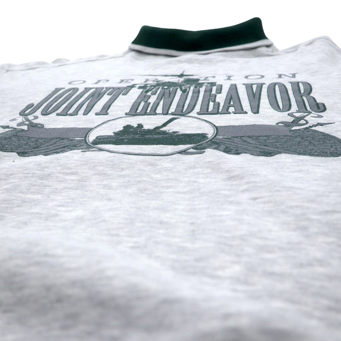 90s GEAR FOR SPORTS High Neck Sweatshirt L Grey Cotton Print Fighter JOINT ENDEAVOR