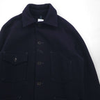 POST OVERALLS (POST O'ALLS) USA-Made Wool Melton Coverall, Size Small, Navy Wool Work Jacket